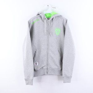 Macron Cagliari Calcio Full Zip Hoodie Sweatshirt